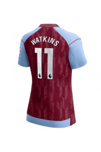 Fotbalové Dres Aston Villa Ollie Watkins #11 Dámské Domácí Oblečení 2023-24 Krátký Rukáv